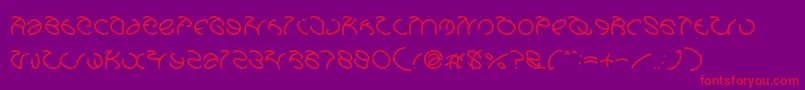 GraphicDreamLight Font – Red Fonts on Purple Background