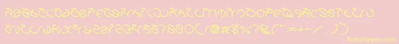 GraphicDreamLight Font – Yellow Fonts on Pink Background