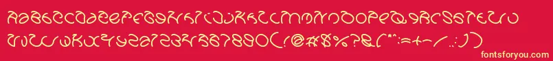 GraphicDreamLight Font – Yellow Fonts on Red Background