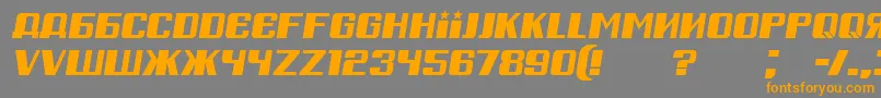 RussianSpringItalic Font – Orange Fonts on Gray Background