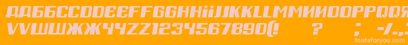 RussianSpringItalic Font – Pink Fonts on Orange Background