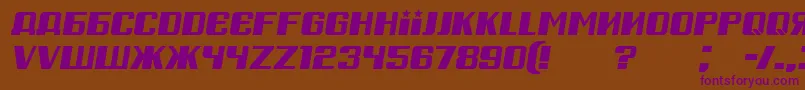 RussianSpringItalic Font – Purple Fonts on Brown Background