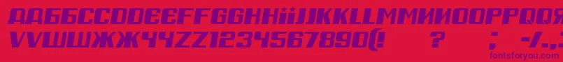 RussianSpringItalic Font – Purple Fonts on Red Background