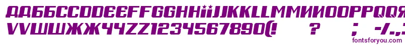 RussianSpringItalic Font – Purple Fonts on White Background
