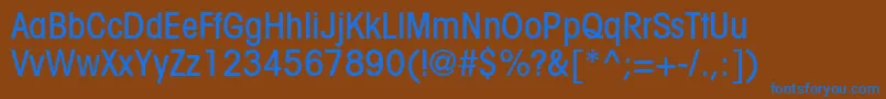 Fonte TrendexLightCondensedSsiMediumCondensed – fontes azuis em um fundo marrom