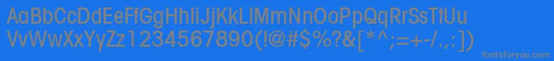 フォントTrendexLightCondensedSsiMediumCondensed – 青い背景に灰色の文字