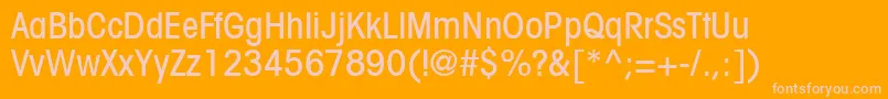 フォントTrendexLightCondensedSsiMediumCondensed – オレンジの背景にピンクのフォント