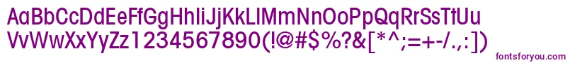 Шрифт TrendexLightCondensedSsiMediumCondensed – фиолетовые шрифты на белом фоне