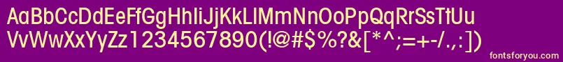 Шрифт TrendexLightCondensedSsiMediumCondensed – жёлтые шрифты на фиолетовом фоне