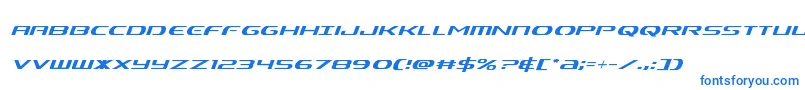 Czcionka Alphamencondital – niebieskie czcionki