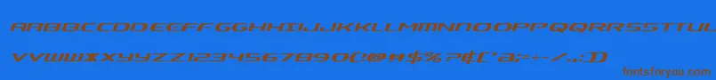 Шрифт Alphamencondital – коричневые шрифты на синем фоне