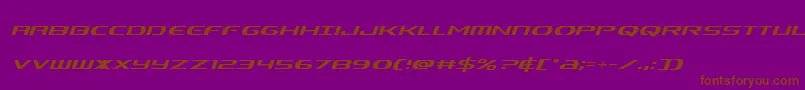 Alphamencondital Font – Brown Fonts on Purple Background