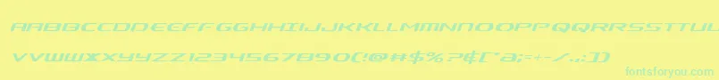 Alphamencondital Font – Green Fonts on Yellow Background