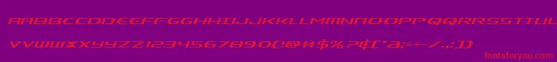 Alphamencondital Font – Red Fonts on Purple Background