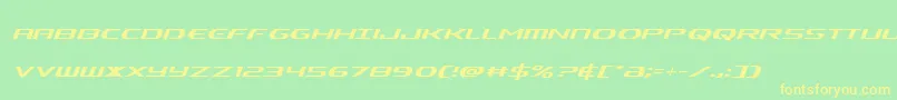 Шрифт Alphamencondital – жёлтые шрифты на зелёном фоне