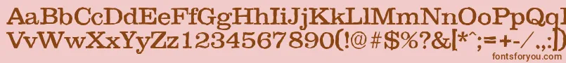 Clareantique Font – Brown Fonts on Pink Background