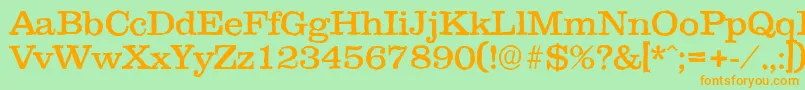 Clareantique Font – Orange Fonts on Green Background