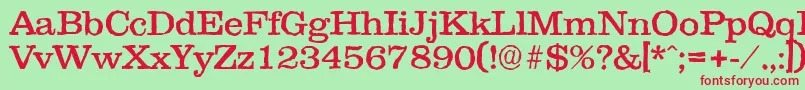 Clareantique Font – Red Fonts on Green Background