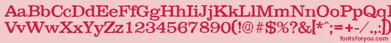 Clareantique Font – Red Fonts on Pink Background