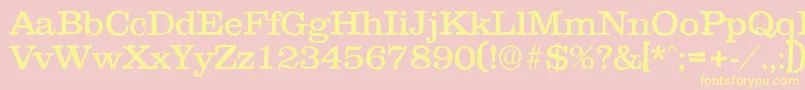 Clareantique Font – Yellow Fonts on Pink Background