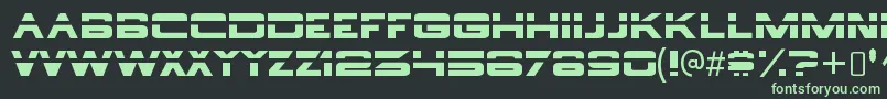 BorgnineRegular-fontti – vihreät fontit mustalla taustalla