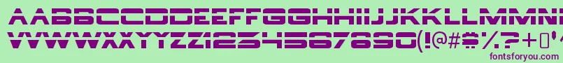 BorgnineRegular Font – Purple Fonts on Green Background