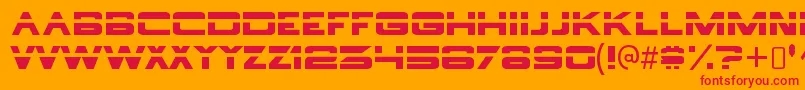 フォントBorgnineRegular – オレンジの背景に赤い文字