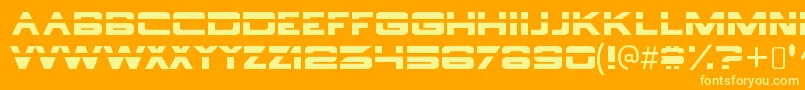 BorgnineRegular Font – Yellow Fonts on Orange Background