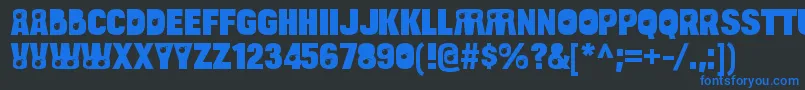 BulltoadbombRegular Font – Blue Fonts on Black Background