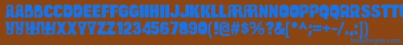 BulltoadbombRegular Font – Blue Fonts on Brown Background