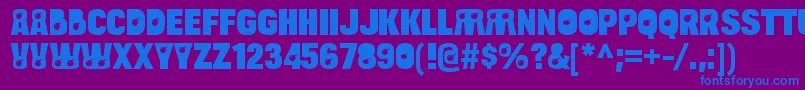 BulltoadbombRegular Font – Blue Fonts on Purple Background