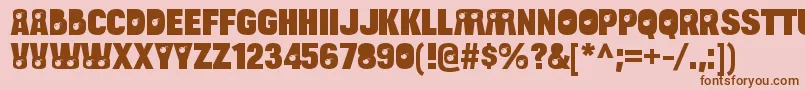 BulltoadbombRegular Font – Brown Fonts on Pink Background