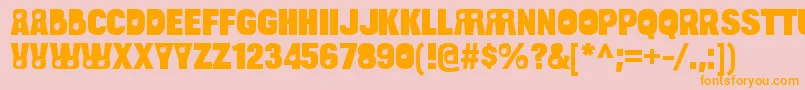 BulltoadbombRegular Font – Orange Fonts on Pink Background