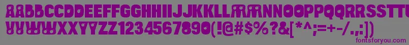 BulltoadbombRegular Font – Purple Fonts on Gray Background