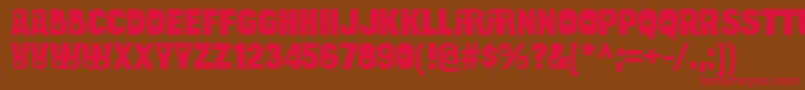BulltoadbombRegular Font – Red Fonts on Brown Background