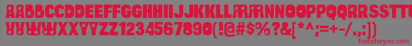 BulltoadbombRegular Font – Red Fonts on Gray Background