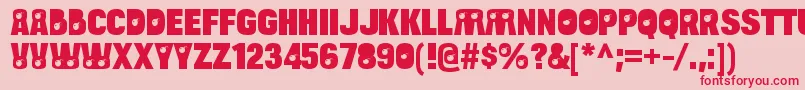 BulltoadbombRegular Font – Red Fonts on Pink Background