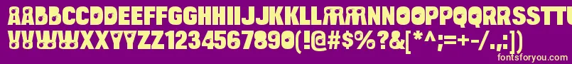 BulltoadbombRegular Font – Yellow Fonts on Purple Background