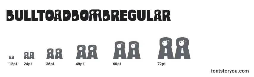 BulltoadbombRegular Font Sizes