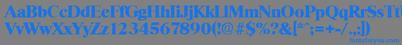 ThamesHeavy Font – Blue Fonts on Gray Background