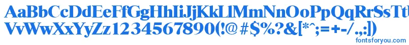 フォントThamesHeavy – 白い背景に青い文字