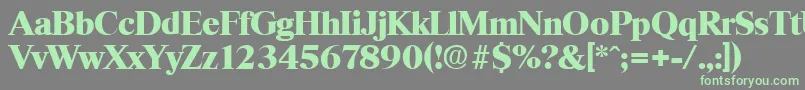 ThamesHeavy Font – Green Fonts on Gray Background