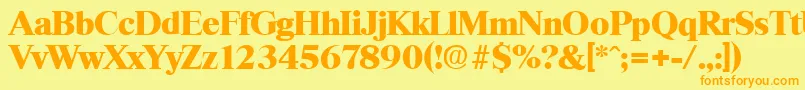 ThamesHeavy Font – Orange Fonts on Yellow Background