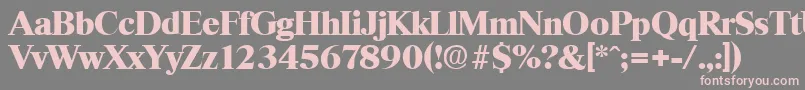 ThamesHeavy-fontti – vaaleanpunaiset fontit harmaalla taustalla