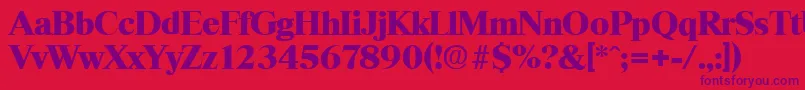 ThamesHeavy Font – Purple Fonts on Red Background