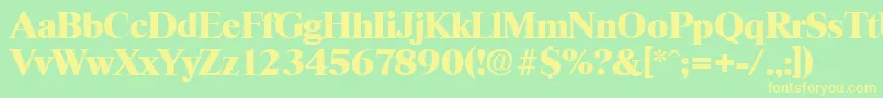 ThamesHeavy Font – Yellow Fonts on Green Background