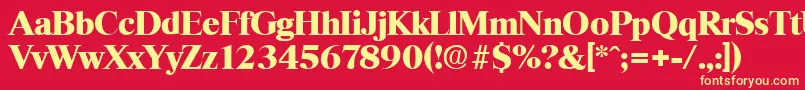 ThamesHeavy-fontti – keltaiset fontit punaisella taustalla