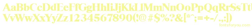 ThamesHeavy-fontti – keltaiset fontit valkoisella taustalla