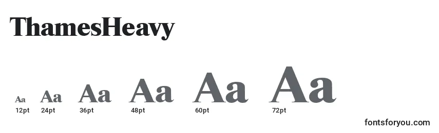 Größen der Schriftart ThamesHeavy