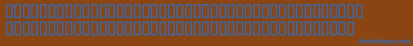 P22DaVinciExtras Font – Blue Fonts on Brown Background